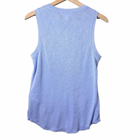 Athleta Light Blue Periwinkle Muscle Tank Top Crew Neck Womens size S - Picture 2 of 9